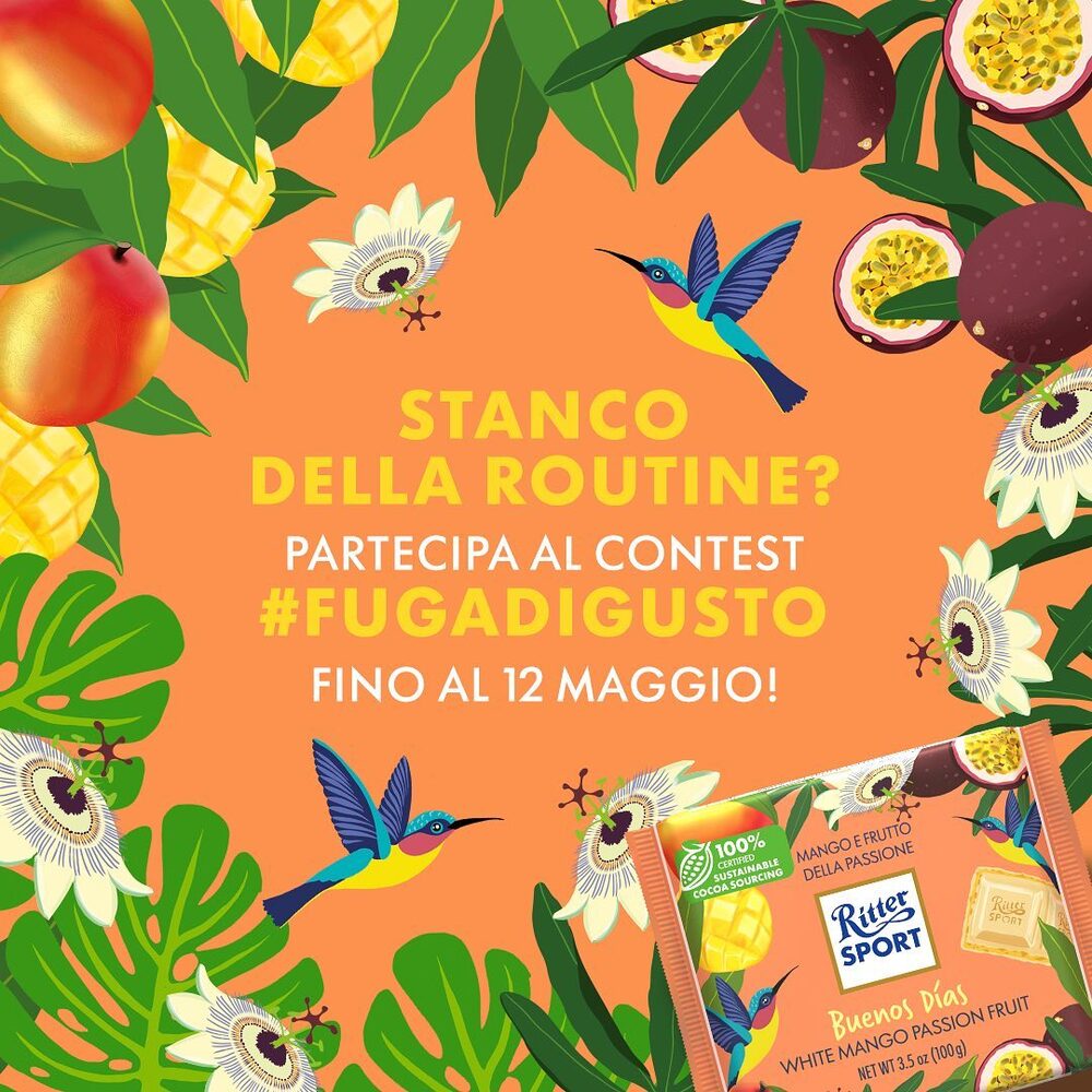 Contest Instagram #FUGADIGUSTO di Ritter Sport