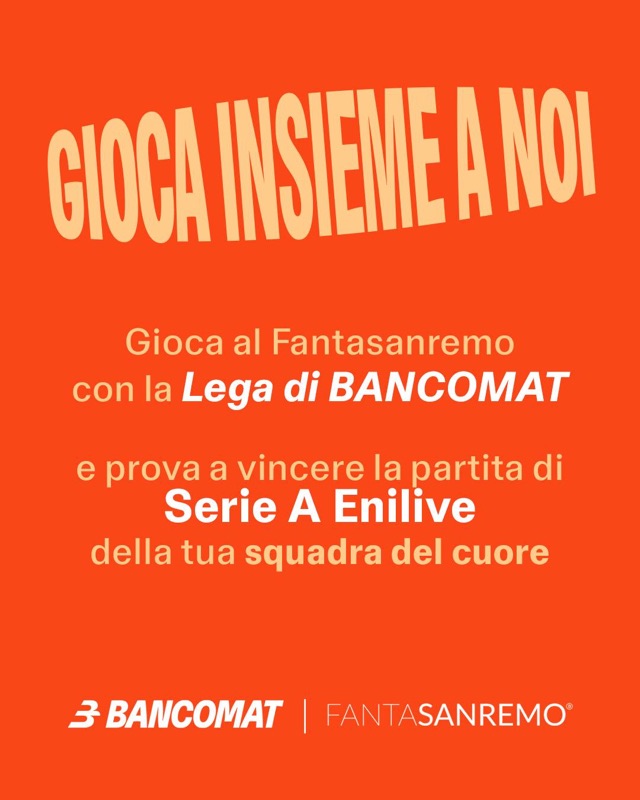 Campagna Bancomat per il FantaSanremo