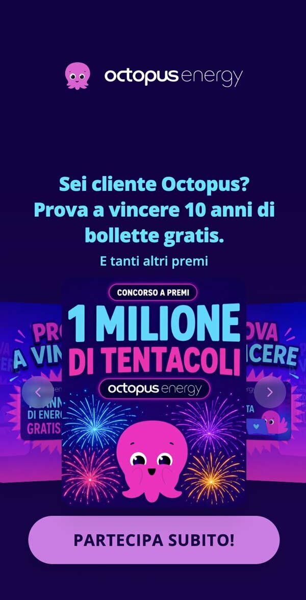 La landing del contest di Octopus Energy