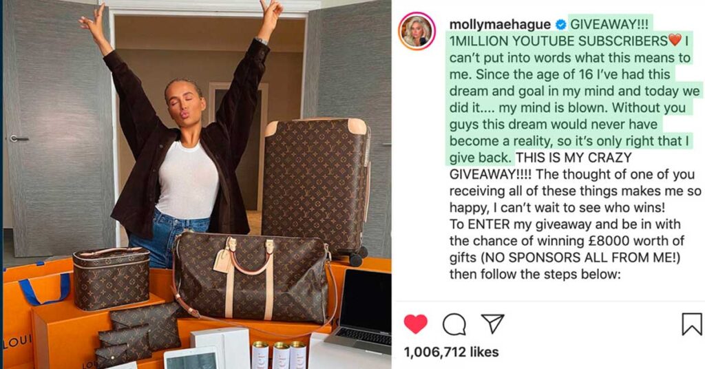 Case study giveaway instagram molly mae